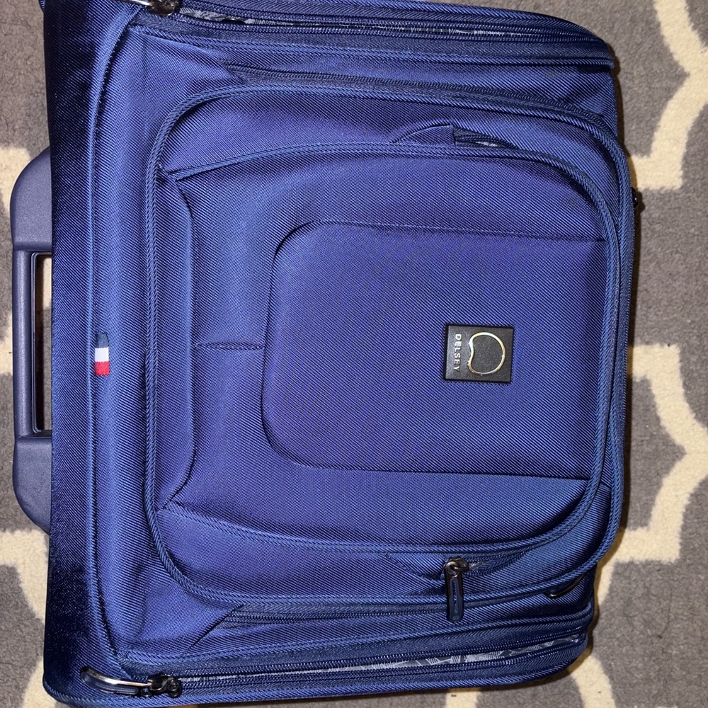 Delsey Navy Blue Rolling Suitcase - Picture 2 of 9